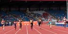 Asha Philip wins the 100 metres at the Sainsbury's British Championships, Birmingham.